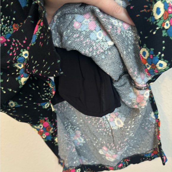 Anthropologie Scarletta Sweetheart Neckline Floral Dress 0 Black - Picture 8 of 10